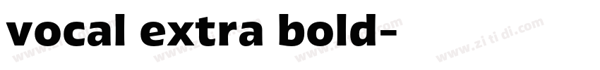 vocal extra bold字体转换